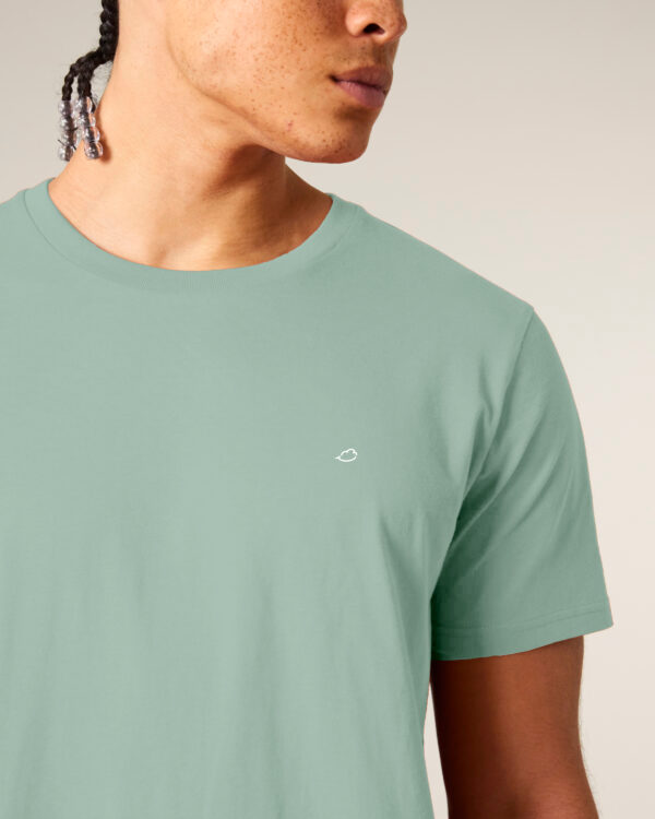 Camiseta unisex - Serigrafia nube fins al cel - color Verde - 52 - Imagen 2